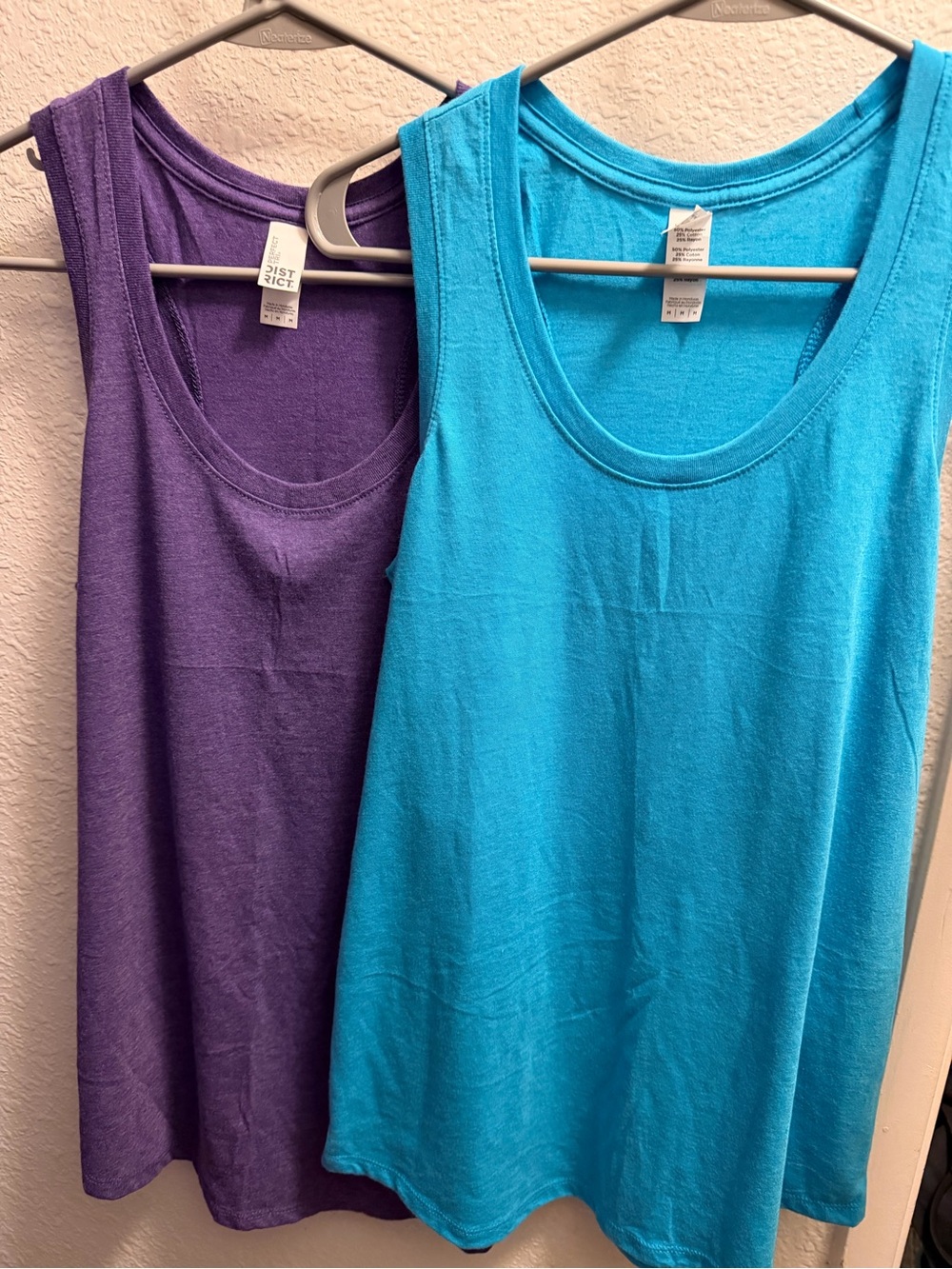 Purple and Blie Tank Tops - Sleeveless Basic Duo